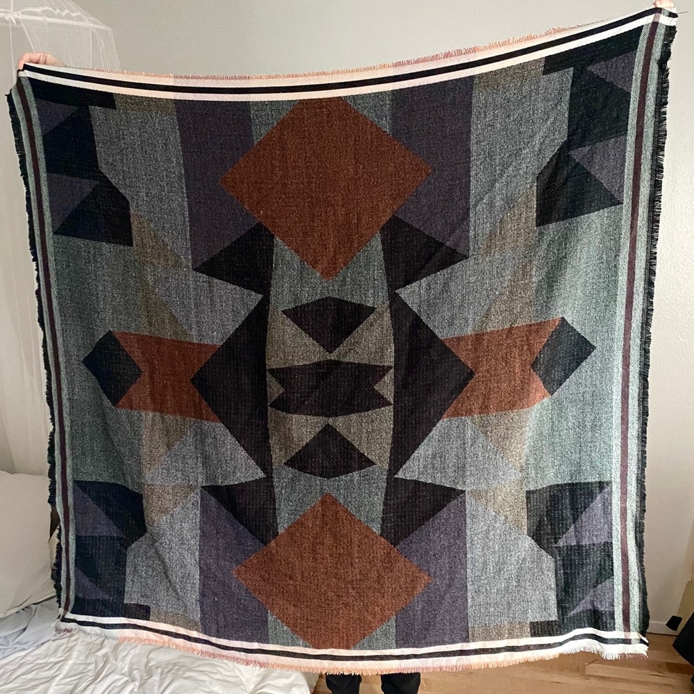 BP Geometric Oversized Blanket Scarf or Shawl